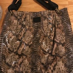 Simply Vera Faux Snake Skin Bucket Purse